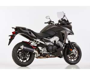 Scarico HONDA VFR800F anno  2014 - 2015 - 2016   terminale di scarico HURRIC Rac 1 Slip on in Alluminio anodizzato colore nero