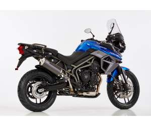 Scarico TRIUMPH Tiger 800 XRx anno  2015 - 2016   terminale di scarico HURRIC Rac 1 Slip on in carbonio colore carbonio