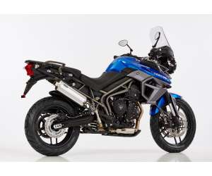Scarico TRIUMPH Tiger 800 XRx anno  2015 - 2016   terminale di scarico HURRIC Rac 1 Slip on in Alluminio lucidato colore argento