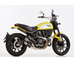 Scarico DUCATI Scrambler Urban Enduro 2015 - 2016  .  SHARK Track Slip on terminale di scarico Alluminio anodizzato colore nero