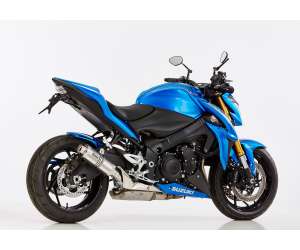 Scarico SUZUKI GSX-S 1000F anno  2017 - 2018   terminale di scarico HURRIC Supersport Slip on in Alluminio lucidato colore argento