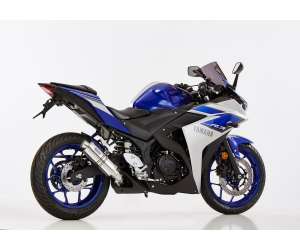 Scarico YAMAHA YZF-R3 anno  2015 - 2016   terminale di scarico HURRIC Supersport Slip on in Alluminio lucidato colore argento
