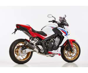Scarico HONDA CBR650F 2014 - 2015 - 2016  .  SHARK Street GP sistema completo terminale di scarico carbonio colore carbonio