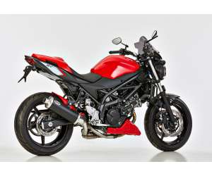 Scarico SUZUKI SV 650 X anno  2018 terminale di scarico HURRIC Rac 1 Slip on in Alluminio anodizzato colore nero