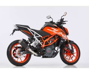 Scarico KTM 125 Duke anno  2017 - 2018   terminale di scarico HURRIC Lap 1 Slip on in acciaio inossidabile rivestito/silenziatore acciaio inossidabile lucidato colore nero-opaco