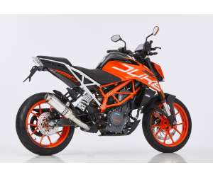 Scarico KTM 125 Duke anno  2017 - 2018   terminale di scarico HURRIC Supersport Slip on in Alluminio lucidato colore argento