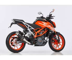 Scarico KTM 125 Duke anno  2017 - 2018   terminale di scarico HURRIC Supersport Slip on in Alluminio anodizzato colore nero
