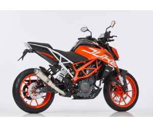 Scarico KTM 125 Duke anno  2017 - 2018   terminale di scarico HURRIC SP Slip on in acciaio inossidabile lucidato colore argento