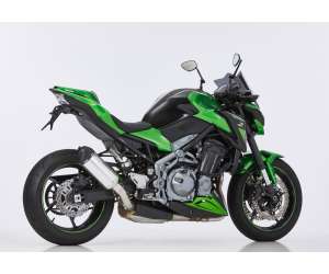 Scarico KAWASAKI Z900 2017 - 2018  .  SHARK DSX-5 Slip on terminale di scarico Alluminio lucidato/silenziatore acciaio inossidabile nero opaco rivestito colore argento