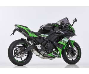 Scarico KAWASAKI Ninja 650 anno  2017 - 2018   terminale di scarico HURRIC Supersport sistema completo in Alluminio lucidato colore argento