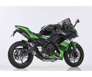 Scarico KAWASAKI Ninja 650 anno  2017 - 2018   terminale di scarico HURRIC Supersport sistema completo in Alluminio anodizzato colore nero