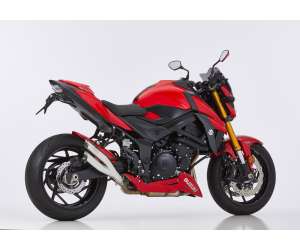 Scarico SUZUKI GSX-S 750 anno  2017 - 2018   terminale di scarico HURRIC Pro 2 Slip on in acciaio inossidabile lucidato colore argento