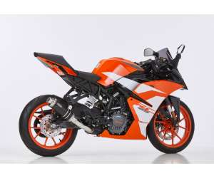 Scarico KTM RC 390 anno  2017 - 2018   terminale di scarico HURRIC Supersport Slip on in Alluminio anodizzato colore nero