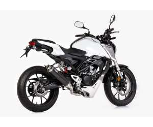 Scarico HONDA CB125R anno  2018 terminale di scarico HURRIC Supersport sistema completo in carbonio colore carbonio