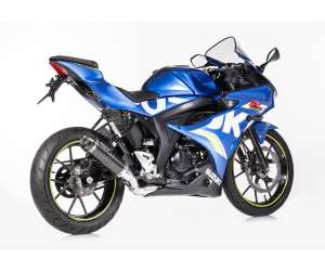 Scarico SUZUKI GSX-S 125 2017 - 2018  .  SHARK Street GP sistema completo terminale di scarico carbonio colore carbonio