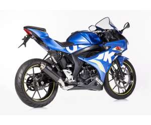 Scarico SUZUKI GSX-S 125 2017 - 2018  .  SHARK SRC 4 sistema completo terminale di scarico carbonio colore carbonio