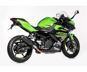 Scarico KAWASAKI Ninja 400 2018.  SHARK GP Series Slip on terminale di scarico acciaio inossidabile rivestito colore nero-opaco