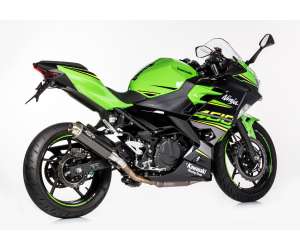 Scarico KAWASAKI Ninja 400 2018.  SHARK SRC 4 Slip on terminale di scarico carbonio colore carbonio