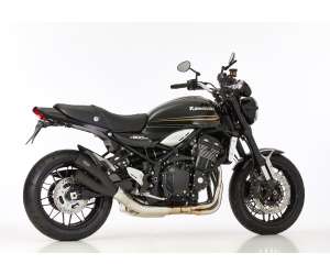Scarico KAWASAKI Z900 RS anno  2018 terminale di scarico HURRIC Pro 2 Retro in acciaio inossidabile rivestito colore nero-opaco