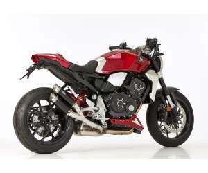 Scarico HONDA CB1000R 2018.  SHARK Track Slip on terminale di scarico Alluminio anodizzato colore nero