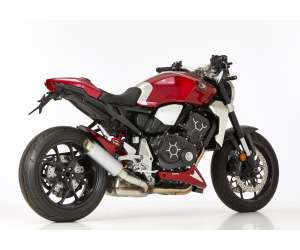 Scarico HONDA CB1000R anno  2018 terminale di scarico HURRIC TEC One Slip on in aspetto alluminio titanio colore argento