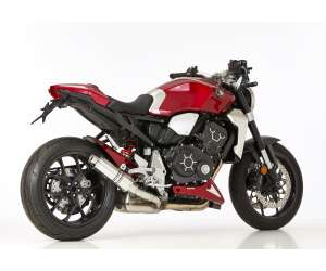 Scarico HONDA CB1000R anno  2018 terminale di scarico HURRIC Supersport Slip on in Alluminio lucidato colore argento