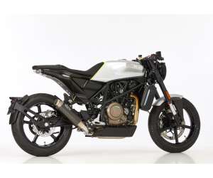 Scarico HUSQVARNA Svartpilen 401 2018.  SHARK SRC 4 Slip on terminale di scarico carbonio colore carbonio