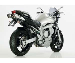 Scarico YAMAHA FZ6 Fazer anno  2004 - 2005 - 2006   terminale di scarico HURRIC Rac 1 Slip on in Alluminio lucidato colore argento