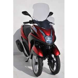 SCOOTER PARABREZZA ALTO PROTEZIONE 68CM + PROTEZIONE MAINS PER TRICITY 125/155 2014/2017 FUME 