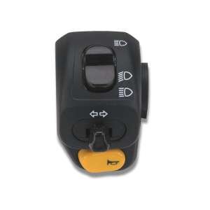 Disopositivo sinistro Domino nero con calotte in tecnopolimero lunghezza cavo 450 mm 0120AA.8A.04-02