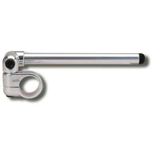 Semimanubri regolabili Domino argento anodizzato in alluminio scomponibili in tre pezzi con morsetto e snodi 0144.41.43.06 diametro 43 mm