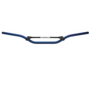 Domino MANUBRIO PIEGA BASSA COLOR BLU IN ALLUMINIO AVIONAL 2014 CON TRAVERSINO PER MOTO OFF ROAD ENDURO / CROSS DIMENSIONI:Lunghezza: A - 812 mm Altezza: C - 95 mm Sporgenza: D - 87 mm Diametro: 22 mm