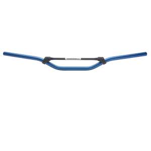 Domino MANUBRIO PIEGA BASSA COLORE BLU IN ALLUMINIO AVIONAL 2014 CON TRAVERSINO NERO PER MOTO OFF ROAD CROSS / ENDURO DIMENSIONI:Lunghezza: A - 815 mm Altezza: C - 87 mm Sporgenza: D - 86 mm Diametro: 22 mm