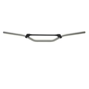 Domino MANUBRIO PIEGA BASSA COLORE ARGENTO IN ALLUMINIO AVIONAL 2014 CON TRAVERSINO NERO PER MOTO OFF ROAD CROSS / ENDURO DIMENSIONI:Lunghezza: A - 815 mm Altezza: C - 87 mm Sporgenza: D - 86 mm Diametro: 22 mm