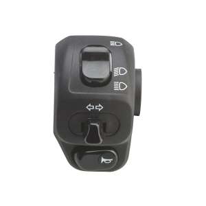 Disopositivo sinistro Domino nero con calotte in tecnopolimero lunghezza cavo 660 mm 0273AA.8A.04-01
