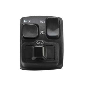 Disopositivo sinistro Domino nero con calotte in tecnopolimero lunghezza cavo 760 mm 0328AA.2B.04-00
