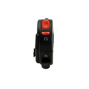 Disopositivo destro Domino nero con calotte in tecnopolimero lunghezza cavo 710 mm 0474AB.5D.04-00