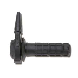 Domino  ComandoGas con manopola nera in Alluminio Verniciato Nero. Vintage. Mono Cavo RapiditÃ : 2,3 °mm Corsa Max: 46 mm