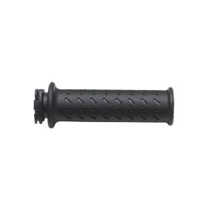 Tubo gas Domino nero con manopola sovrastampata sinistra in gomma termoplastica TRIUMPH 2007.97.40.04-0 lunghezza tubo 134,6 mm