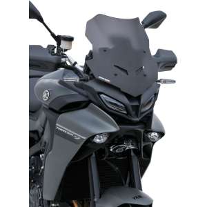 Cupolino sport per Yamaha Tracer 9 2021 prodotto da Ermax altezza totale 36 cm colore nero chiaro