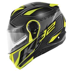 Kappa casco modulare kv32 Orlando nero opaco - giallo taglia S