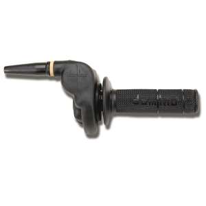 Domino Comando gas off road crossenduro Mod. HR Cross 2T - Completo di coprigas, cuscinetto a sfera e manopola neraMateriale: Alluminio Nero.Mono Cavo RapiditÃ : 1,9 °mm Corsa Max: 50 mm