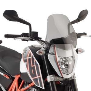 Cupolino parabrezza  per KTM DUKE 690  2012 - 2013 - 2014 - 2015 - 2016 - 2017 - 2018   Fabbricato da Kappa colore fume codice prodotto 245AK