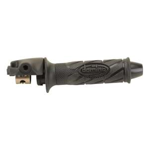 Domino comando gas scooter in alluminio nero con manopola calzata