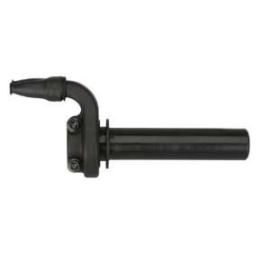 Domino comando gas off road crossenduro Mod. KRE - Desmodromico - Senza corigas e manopolaMateriale: Alluminio Nero. 2 cavi pushpull RapiditÃ : 3,1 °mm Corsa Max: 63 mm