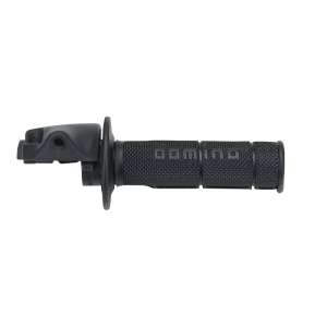Domino comando gas scooter in alluminio nero con manopola 