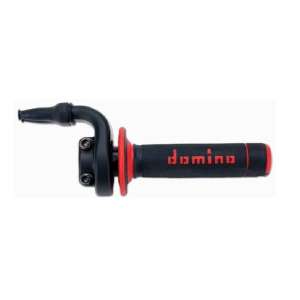 Domino comando gas off road crossenduro Mod. KRE 03 RAPIDO - Desmodromico - Senza manopolaMateriale: AluminioOro. 2 cavi pushpull RapiditÃ : 2,6 °mm Corsa Max: 45 mm