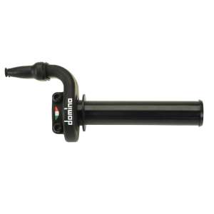 Domino comando gas rapido stradale Mod. KKR 03 RAPIDO - Desmodromico, senza manopolaMateriale: AlluminioNero. 2 cavi pushpull RapiditÃ : 2,6 °mm Corsa Max: 45 mm
