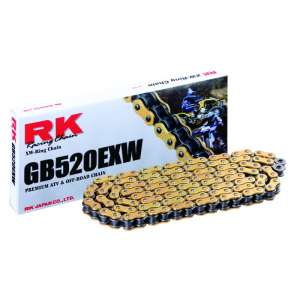 CATENA PER MOTO 520EXW ORO 100 MAGLIE CLF PRODOTTA DA RK 