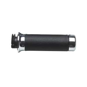 Tubo gas Domino nero con manopola sovrastampata sinistra in gomma termoplastica frustellata 5237.90-00